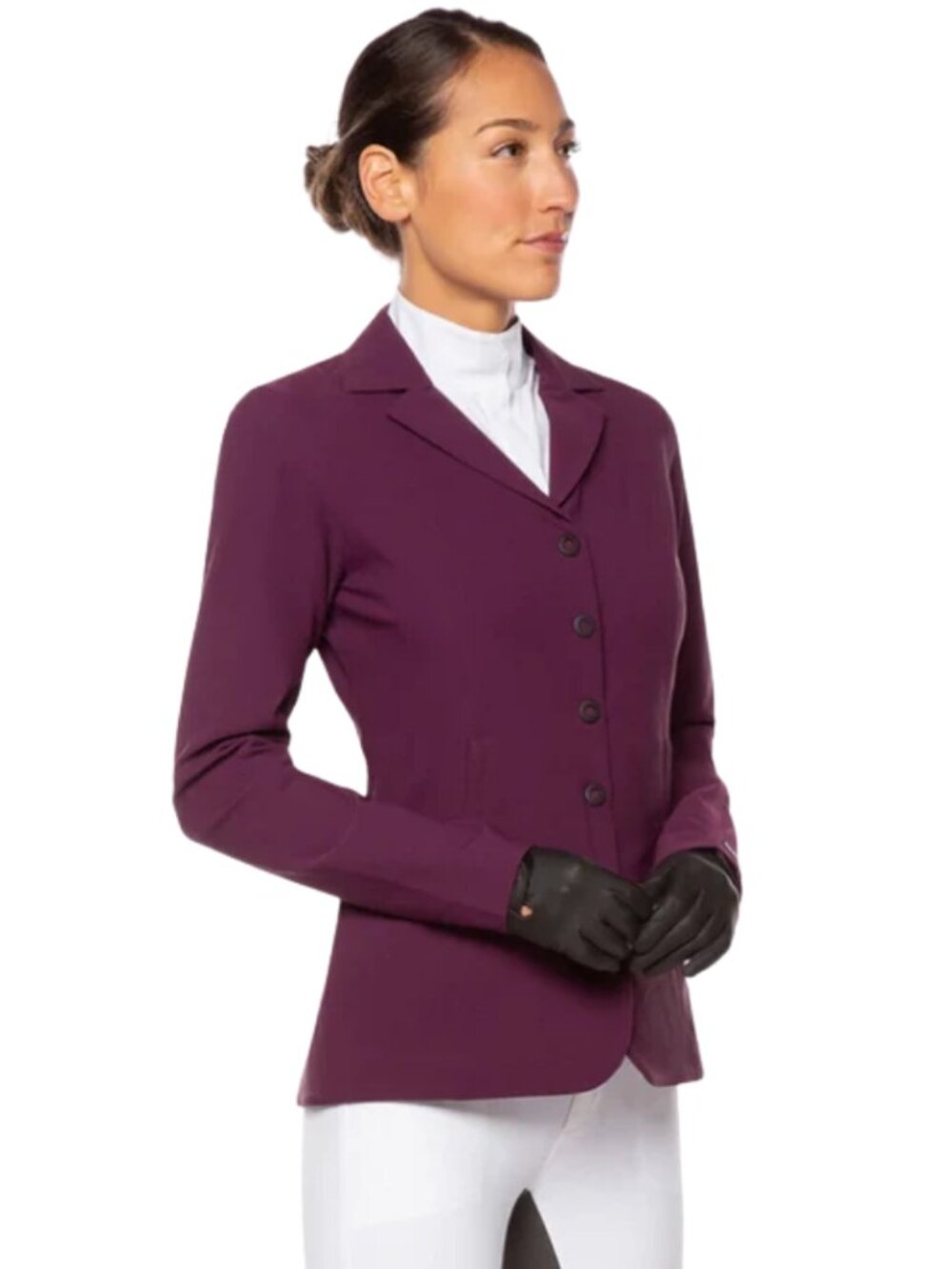 Kerrits Stretch Competitor Show Coat 4 Snap Women's Small Raisin Equestrian NWT